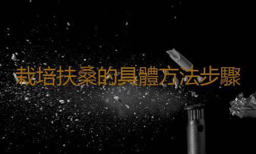 栽培扶桑的具體方法步驟